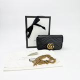 GUCCI MARMONT SUPER MINI IN BLK LEA & GHW