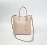 SAINT LAURENT TOY MONOGRAM LIGHT PINK LEATHER SHOPPING TOTE