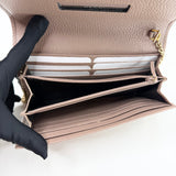 GUCCI MARMONT PINK POUDRE LEA CHAIN WALLET
