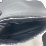 CHRISTIAN DIOR SADDLE OBLIQUE CANVAS & BLK LEA CROSSBODY BAG