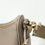 PRADA RE EDITION 2005 CROSSBODY IN BEIGE SAFFIANO LEA & GHW