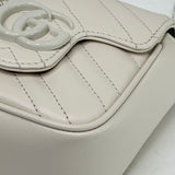 GUCCI MARMONT SQUARE IN WHT LEA MONOCHROME - BLuxe Boutique