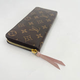 LOUIS VUITTON ROSE BALLERINE & MONOGRAM CLEMENCE WALLET