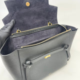 CELINE MINI BELT BAG IN BLK PEBBLED LEA