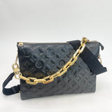 LOUIS VUITTON COUSSIN MM TWO WAY / CROSSBODY IN BLK LMBSKN & GHW