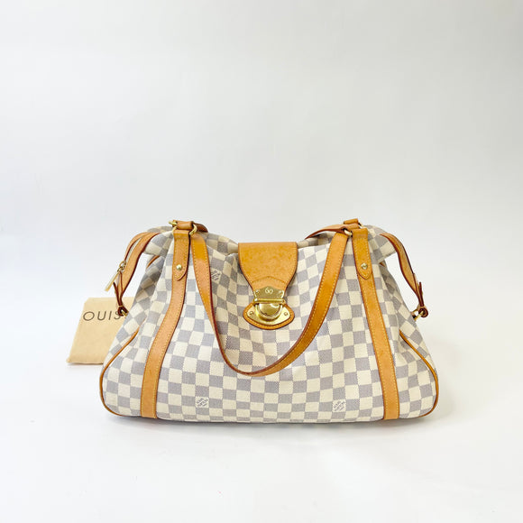 LOUIS VUITTON STRESA GM IN DAMIER AZUR & GHW SHOULDER BAG