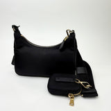 PRADA RE EDITION 2005 CROSSBODY IN BLK NYLON & GHW