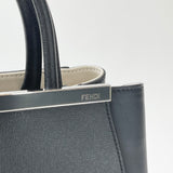 FENDI 2 JOURS PETITE BLK LEA 2 WAY BAG 