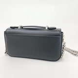 GUCCI PETITE GG MINI TOP HANDLE FLAP IN BLK SMOOTH LEA & SHW