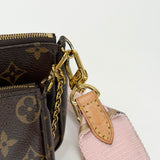 LOUIS VUITTON MULTI POCHETTE ACCESSORIES W PINK STRAP