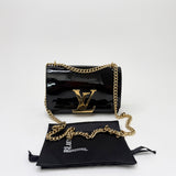 LOUIS VUITTON LOUISE PM BLK PATENT CROSSBODY BAG