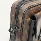 LOUIS VUITTON CHRISTOPHER WEARABLE WALLET IN MACASSAR MONO & MATTE BHW
