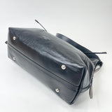 LOUIS VUITTON CARRYALL VIBE MM IN BLK LMSKIN LEA & SHW + POUCH