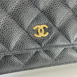 CHANEL CLASSIC WOC IN BLK CAV LEA & GHW
