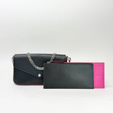 LOUIS VUITTON FELICIE POCHETTE CROSSBODY IN BLK EPI + 2 INSERTS