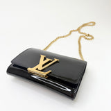LOUIS VUITTON LOUISE PM BLK PATENT CROSSBODY BAG