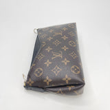 LOUIS VUITTON PALLAS CLUTCH IN MONOGRAM W BLK TRIM