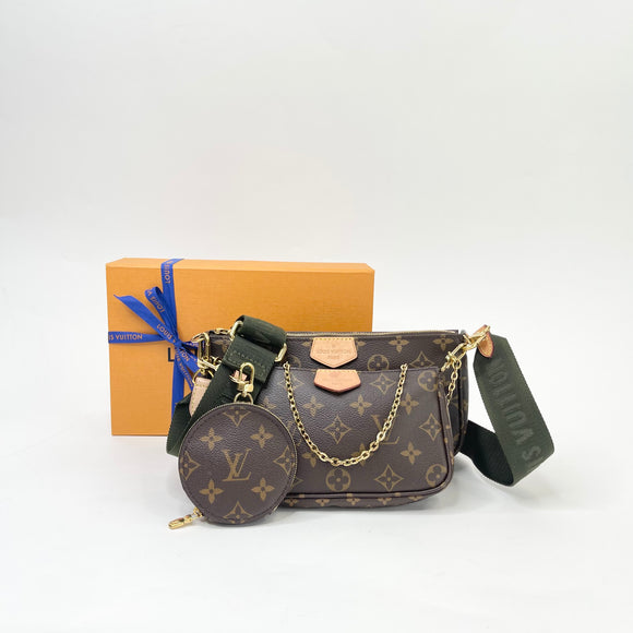 LOUIS VUITTON MULTI POCHETTE ACCESSORIES W KHAKI STRAP