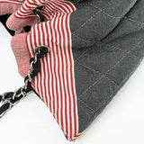 CHANEL COCO CABAS DRAWSTRING QUILTED DENIM HOBO TOTE