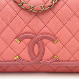 CHANEL FILIGREE IN PINK/ SALMON CAVIAR LEA & GHW - BLuxe Boutique