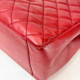 CHANEL GST IN RED CAVIAR LEA & SHW - BLuxe Boutique