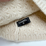 CHANEL BEIGE KNITED CASHMERE BEANIE