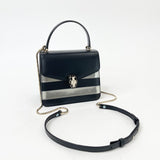BVLGARI SERPENTI FOREVER TOP HANDLE IN BLK & SILVER LEA W GHW