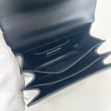 BVLGARI SERPENTI FOREVER TOP HANDLE IN BLK & SILVER LEA W GHW