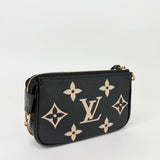 LOUIS VUITTON MINI POCHETTE ACCESSORIES IN BI-COLOR EMPREINTE LEA