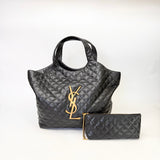 SAINT LAURENT ICARE MAXI IN BLK LMBSKIN
LEA & GHW - BLuxe Boutique