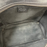 CELINE NANO LUGGAGE IN BLK PEBBLED LEA W SHW