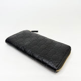 GUCCI DARK BROWN GUCCISSIMA LEA ZIP WALLET - BLuxe Boutique