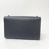 SAINT LAURENT KATE IN BLK GRAIN DE POUDRE EMBOSSED LEATHER & BHW