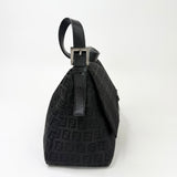 FENDI BLK ZUCCHINO MAMA BAGUETTE FLAP SHOULDER BAG - BLuxe Boutique