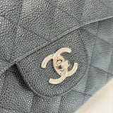 CHANEL LARGE CLASSIC DOUBLE FLAP IN BLK CAVIAR LEA & SHW - BLuxe Boutique