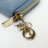 CHRISTIAN DIOR LADY DIOR VOYAGEUR GREY LAMBSKIN WALLET 