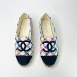 CHANEL MULTI COLOR EMBROIDERED ESPADRILLES sz 39 