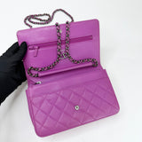 CHANEL BOY WOC IN PURPLE LAMB LEA & RUTHENIUM HW