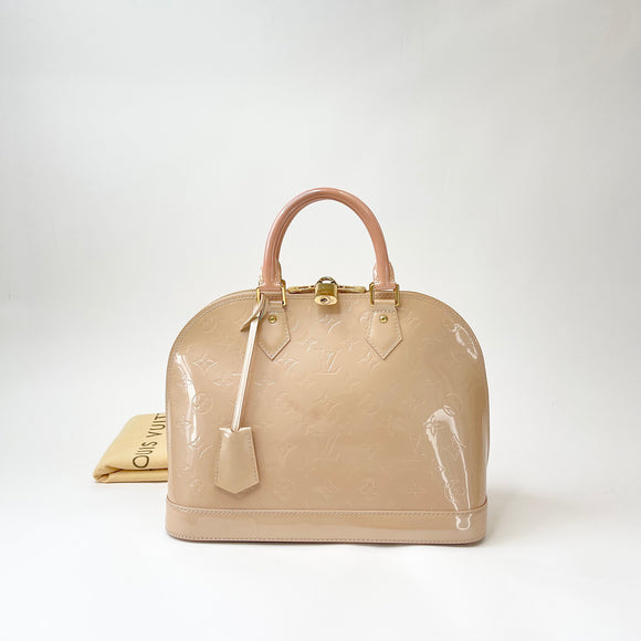 LOUIS VUITTON ALMA PM IN LT PINK VERNIS PAT LEA & GHW
