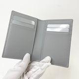 CHRISTIAN DIOR GREY DIAMOND PRINT BIFOLD CARD CASE/ HOLDER