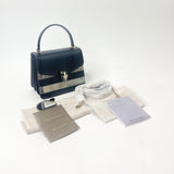 BVLGARI SERPENTI FOREVER TOP HANDLE IN BLK & SILVER LEA W GHW