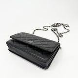 CHANEL CLASSIC WOC IN BLK LAMBSKN LEA & SHW