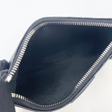 LOUIS VUITTON EASY POUCH ON STRAP CROSSBODY IN BLK EPI LEA W SHW