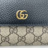 GUCCI MARMONT BLK & SUPREME CHAIN WALLET