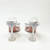 AMINA MUADDI ROSIE PVC & CRYSTAL SLINGBACK PUMPS SZ 38.5