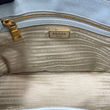 PRADA DOUBLE ZIP GALLERIA TOTE IN LT BLUE SAFFIANO LEA & GHW