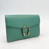 GUCCI EMERALD LEA & CRYSTAL DIONYSUS MINI CHAIN WALLET/ CROSSBODY