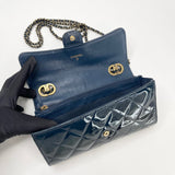 PRE LOVED CHANEL NAVY PATENT LEA WOC/ CROSSBODY