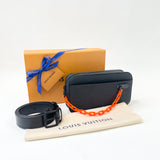 LOUIS VUITTON VOLGA POCHETTE/ BELTBAG IN BLK TAURILLON LEA