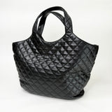 SAINT LAURENT ICARE MAXI IN BLK LMBSKIN LEA + POUCH